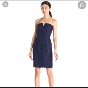 Donna Morgan “Quinn” bridesmaid dress (navy)